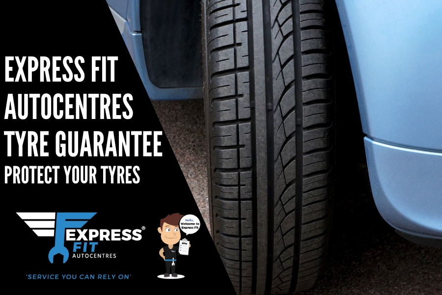 Tyre with guarantee graphic